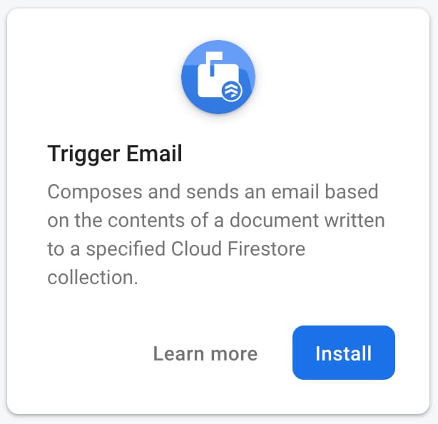 Emailing with Firebase: The Trigger Email Extension